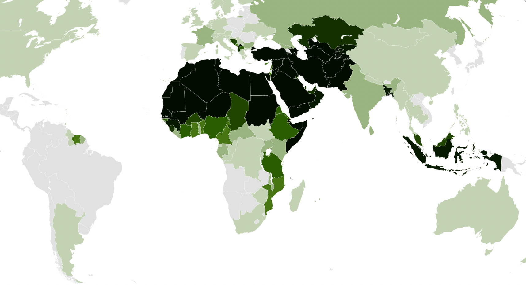 Какой мусульман в мире. Карта распространения Ислама в мире. Карта Ислама в мире.